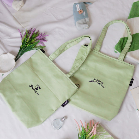 Pastel Mint College Tote Bag