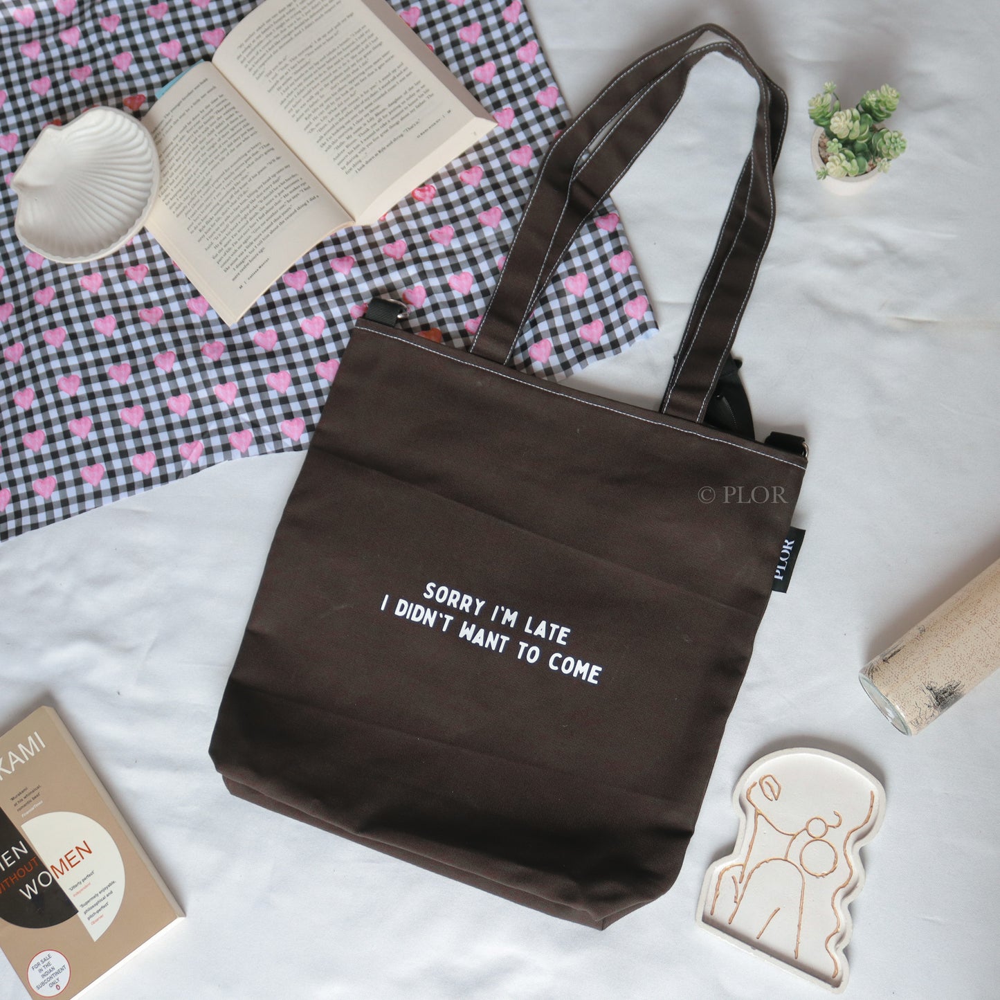 Mocha College Tote Bag