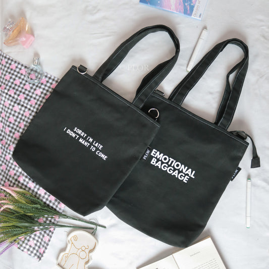 Black College Tote Bag