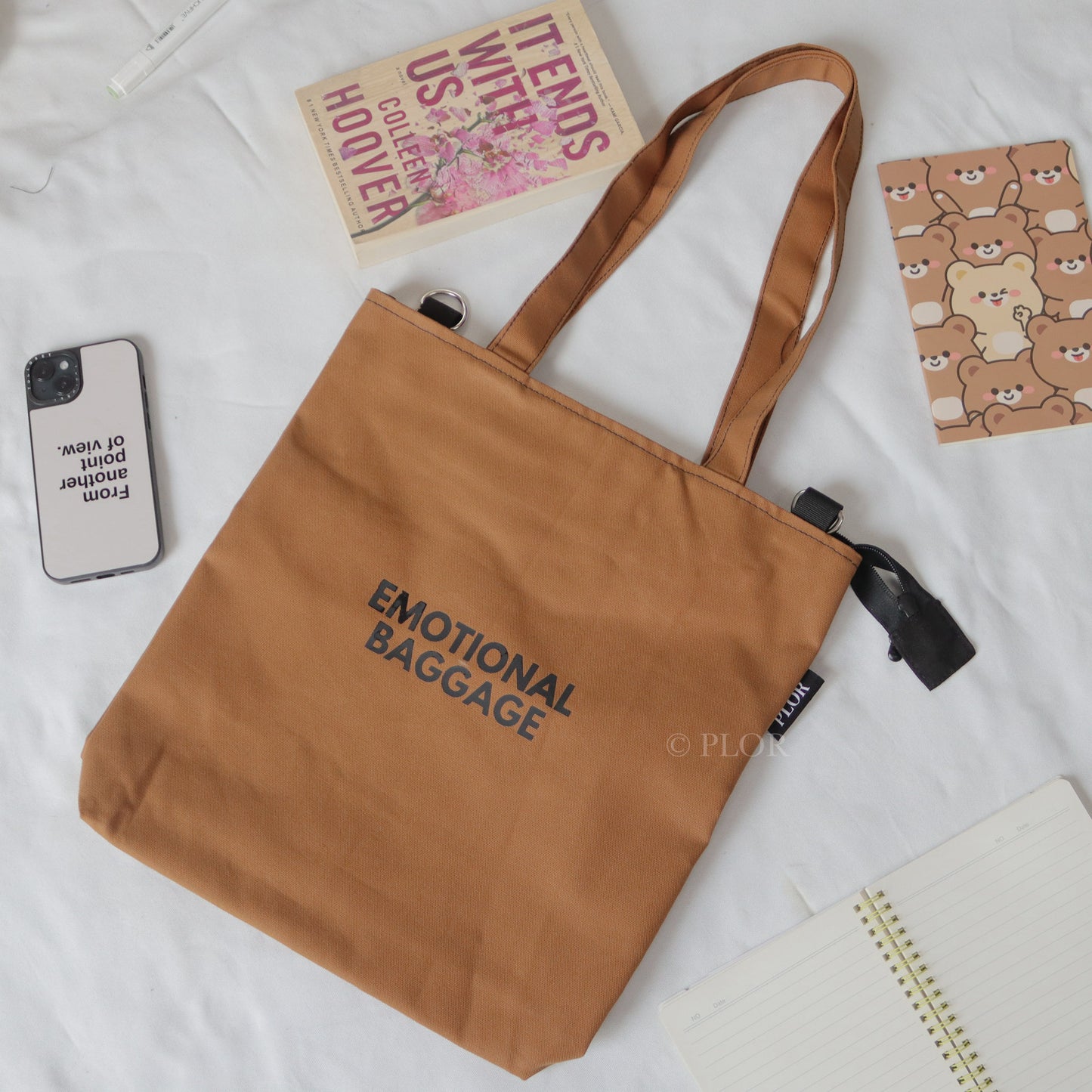 Brown College Tote Bag