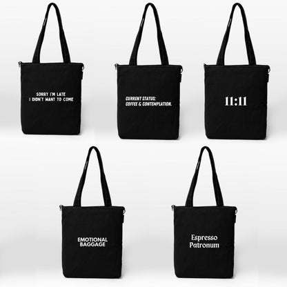 Black College Tote Bag