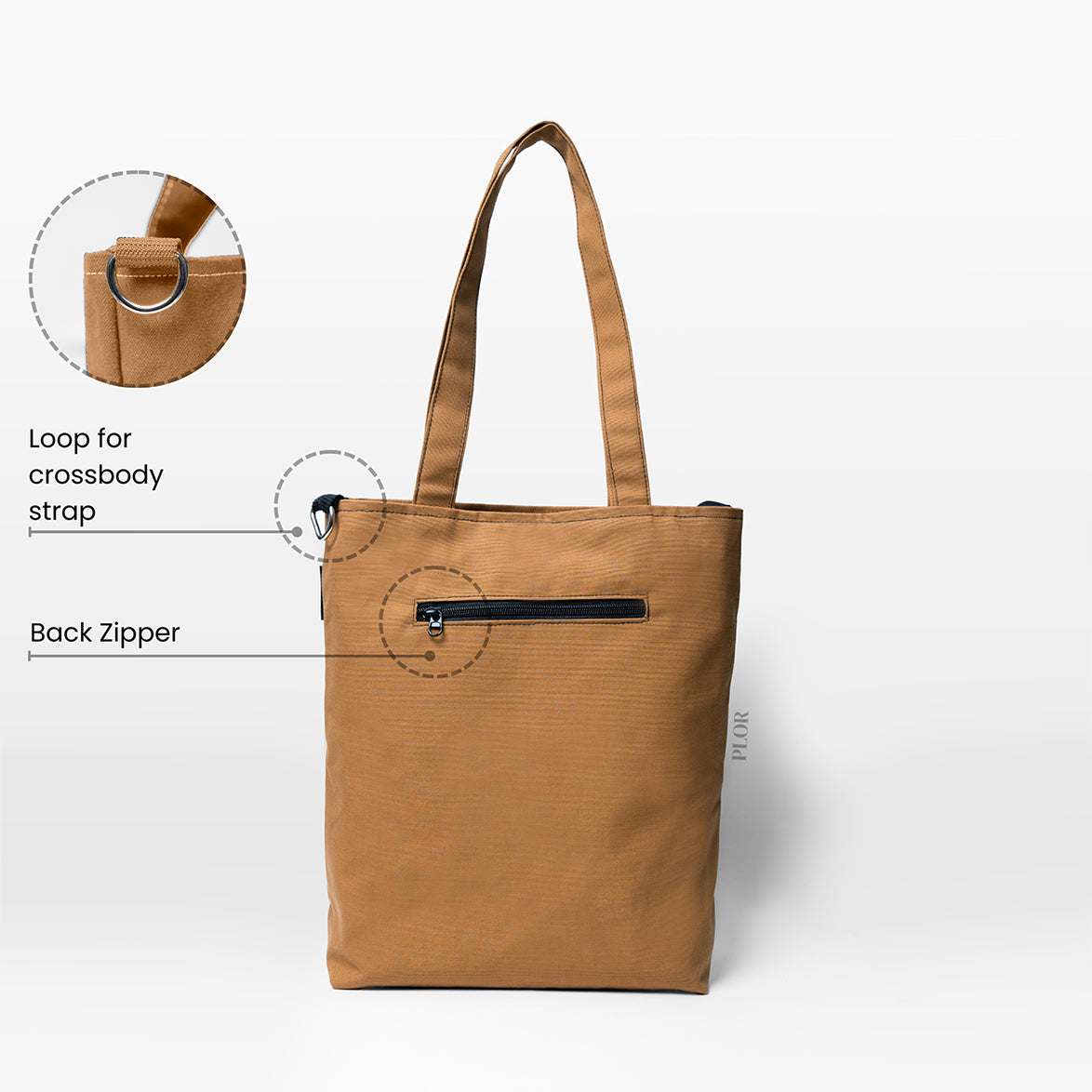 Brown College Tote Bag (Water Repellent) – PLOR