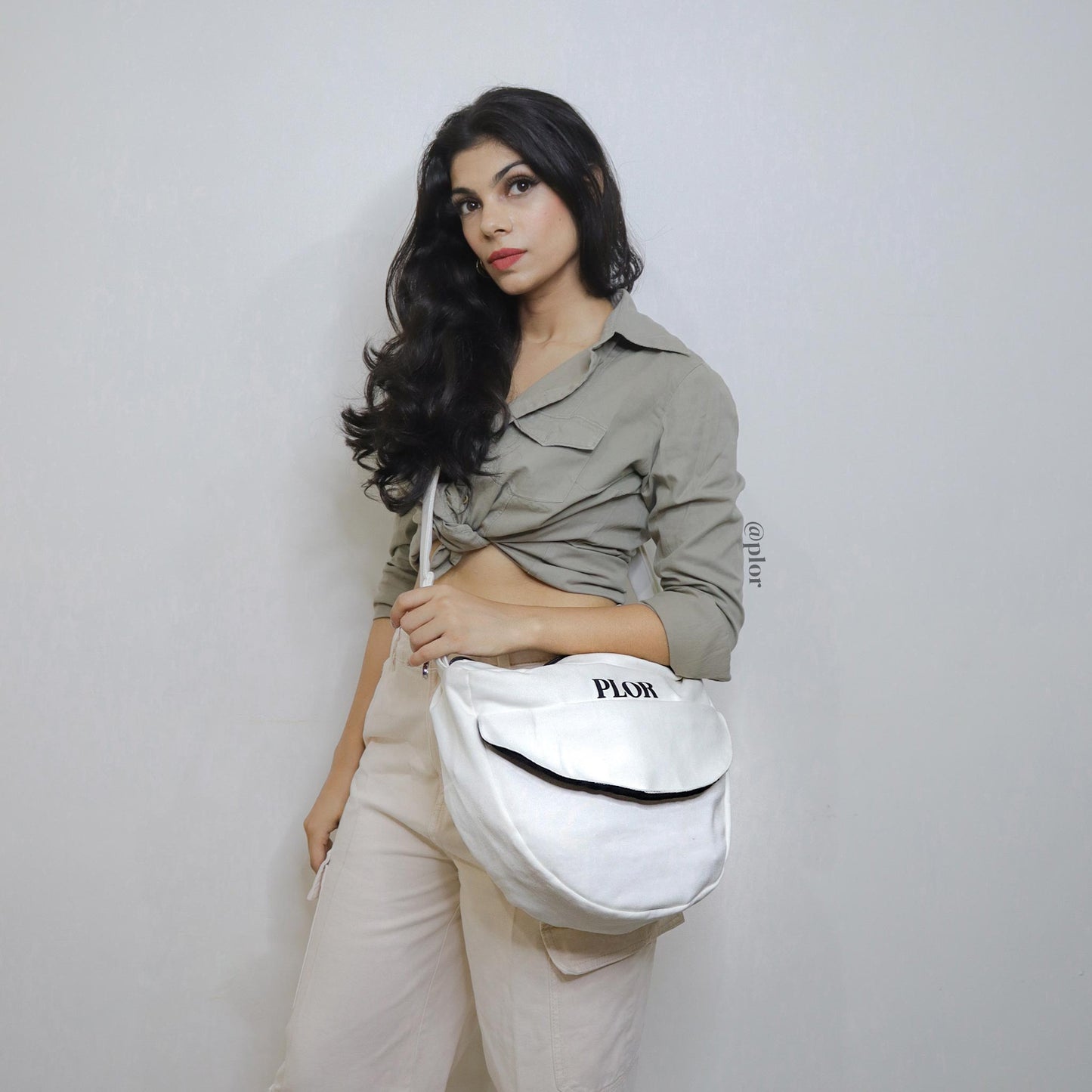 Crossbody White bag | Adjustable Strap